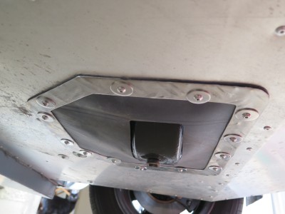 Another underside view - the off-centre fixings are where I have used existing holes (for old handbrake cable clips and battery box mountings)