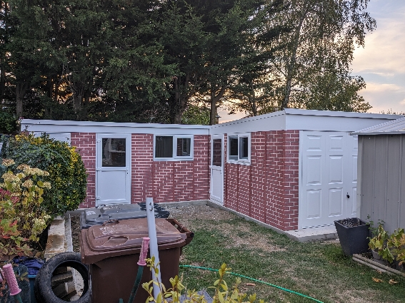 Cast cement buildings in place